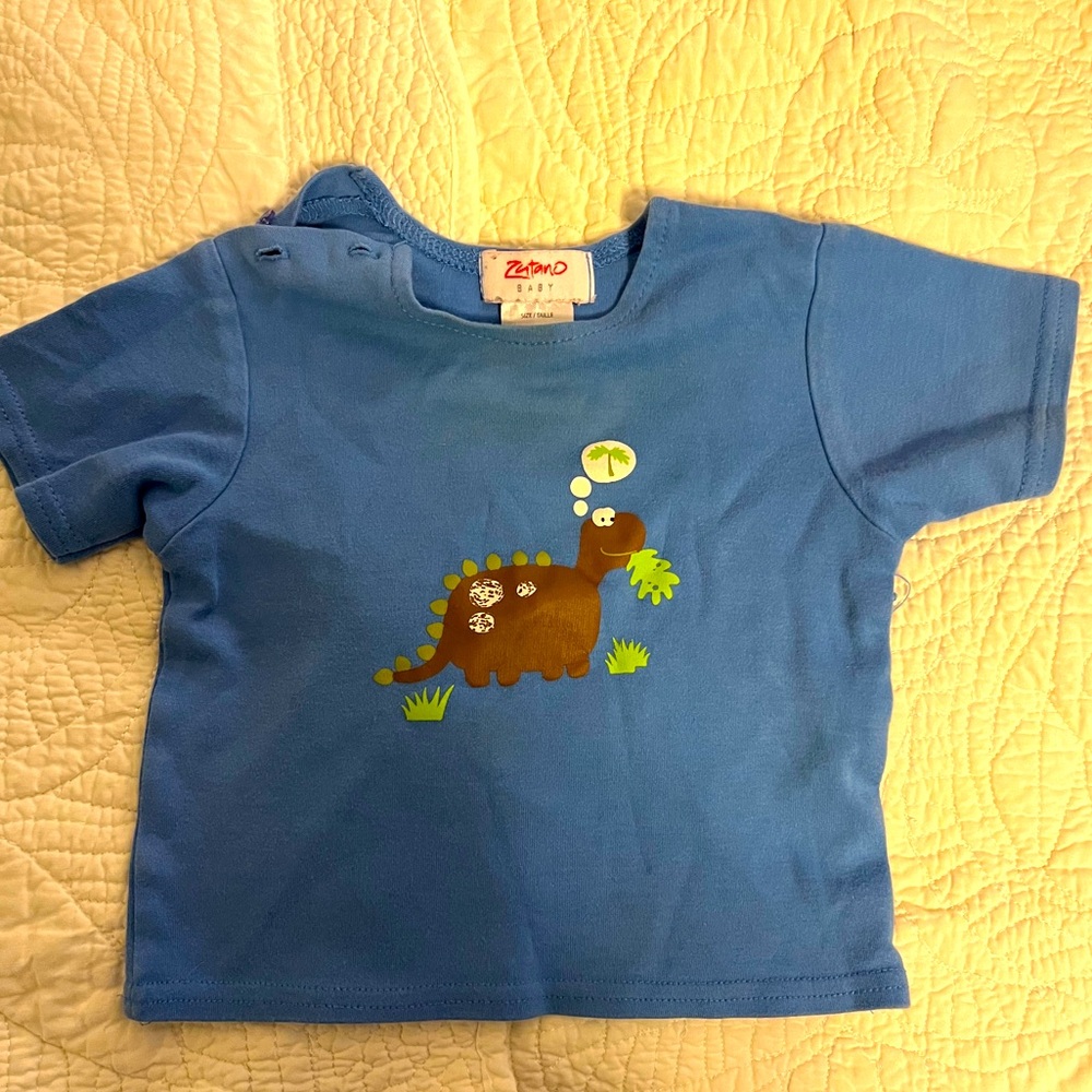 EUC Zutano Baby Dinosaur t-shirt